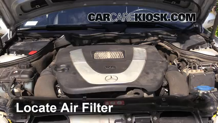 2007 Mercedes-Benz C280 4Matic 3.0L V6 Air Filter (Engine) Replace